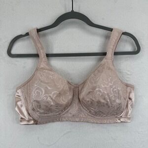 Playtex Secrets Undercover Comfort Wire Free‎ Bra 40 D Beige Floral